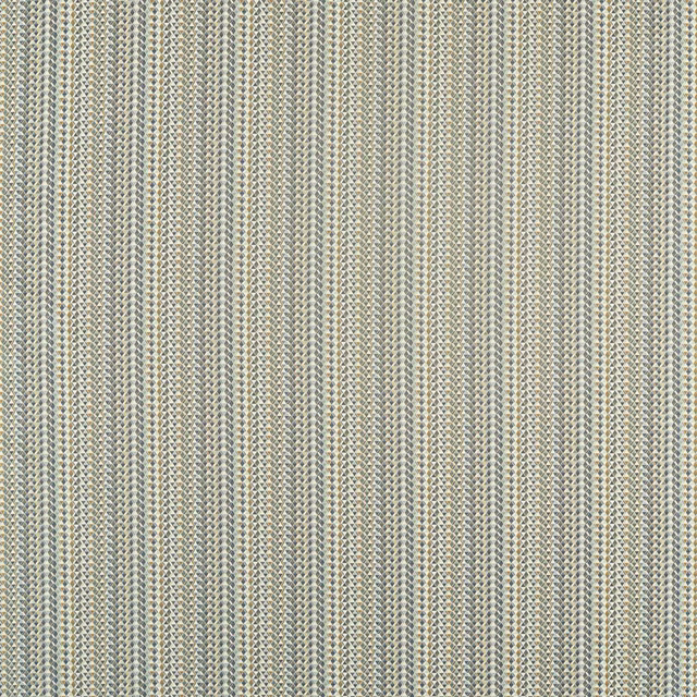 Pale sage-grey woven textile with cream vertical lines and tiny linked motifs