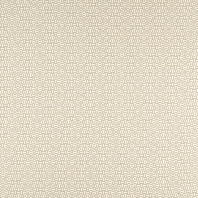 Warm pale beige upholstery with a tightly woven small geometric pattern and subtle texture