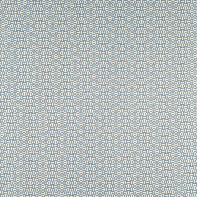 Muted indigo-blue ground with a dense, tiny interlocking geometric weave