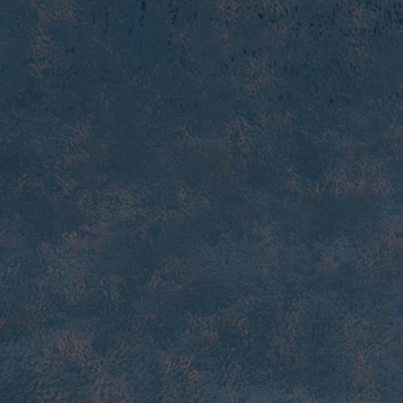 Close-up of deep teal mottled textile with dusky grey-brown textural flecks
