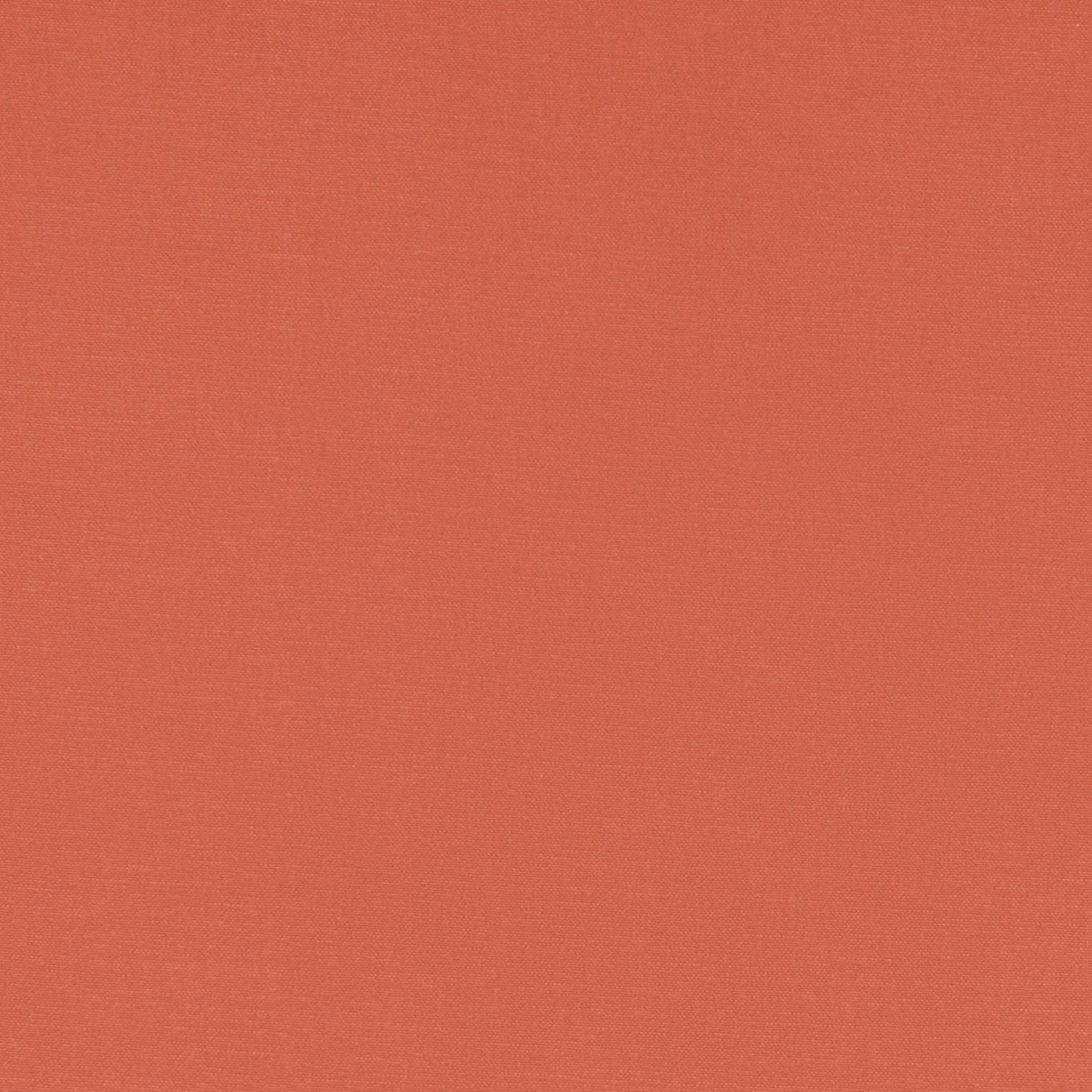 Warm coral terracotta fabric with a subtle fine plain weave texture