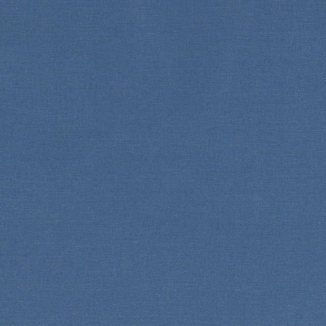 Cool denim-blue plain weave with subtle heathered texture across the swatch