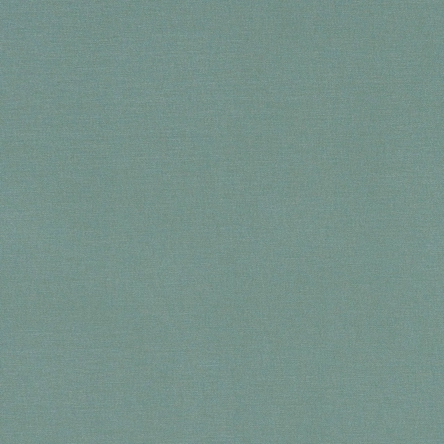 Close-up of muted seafoam blue-green fabric with a fine plain woven texture