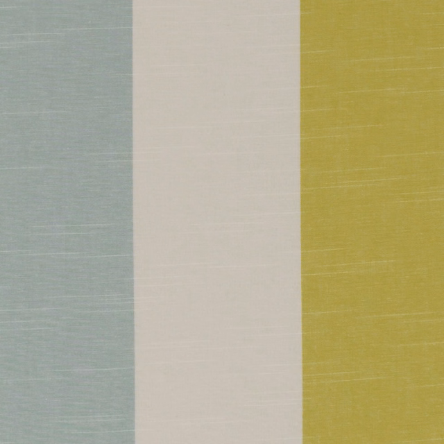 Aqua, ivory and chartreuse vertical stripes with fine horizontal slub texture