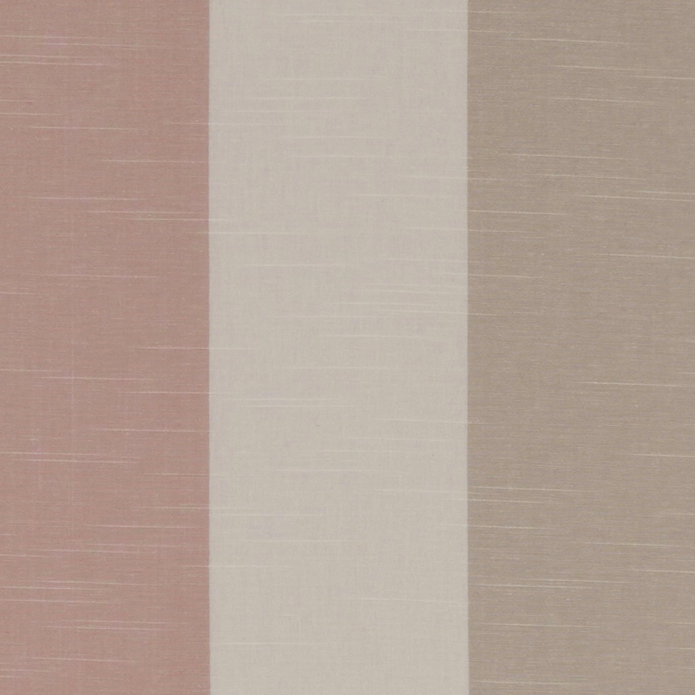Muted blush, cream and taupe vertical stripe fabric with fine horizontal woven texture