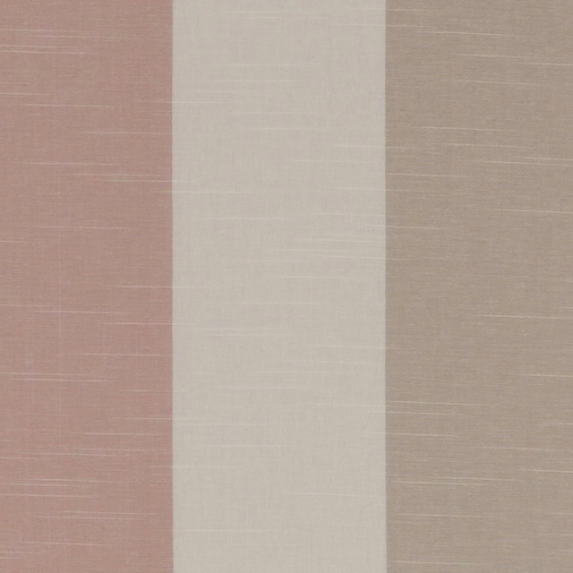 Muted blush, cream and taupe vertical stripe fabric with fine horizontal woven texture