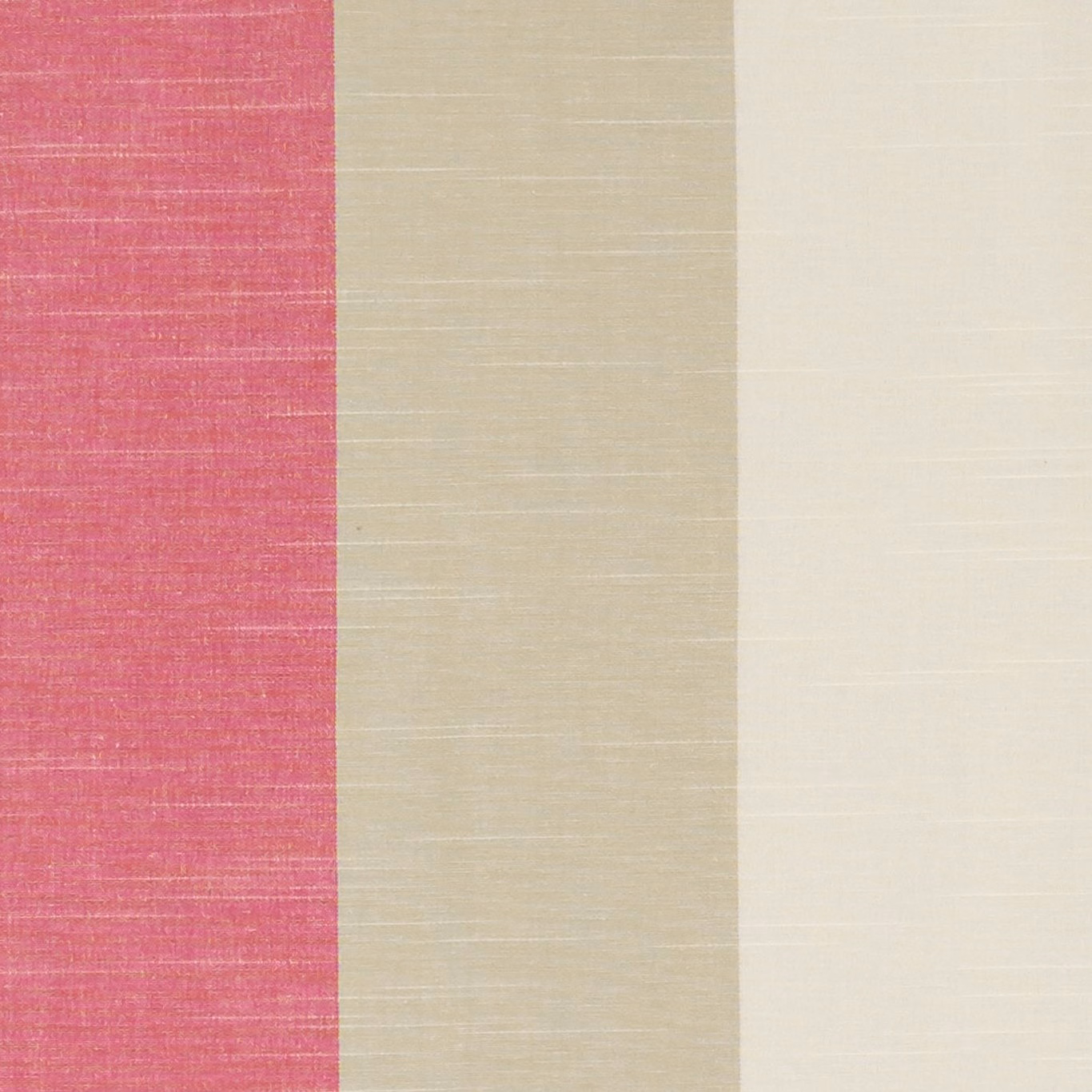 Fuchsia, beige and cream vertical stripes with fine horizontal woven texture
