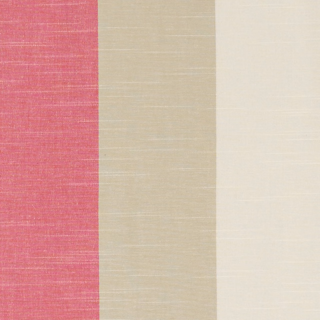 Fuchsia, beige and cream vertical stripes with fine horizontal woven texture