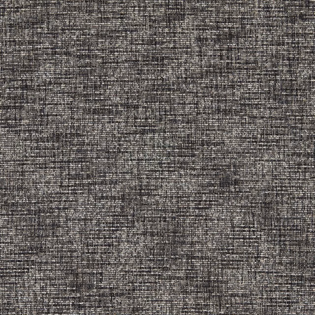 Close-up of charcoal grey crosshatch weave with pale flecks and irregular slub texture