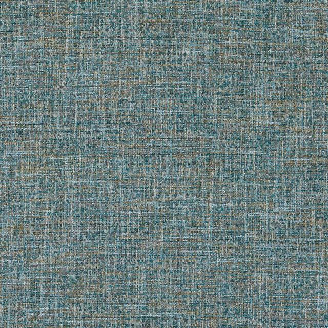 Cool kingfisher teal woven ground with pale threads in a fine crosshatch texture