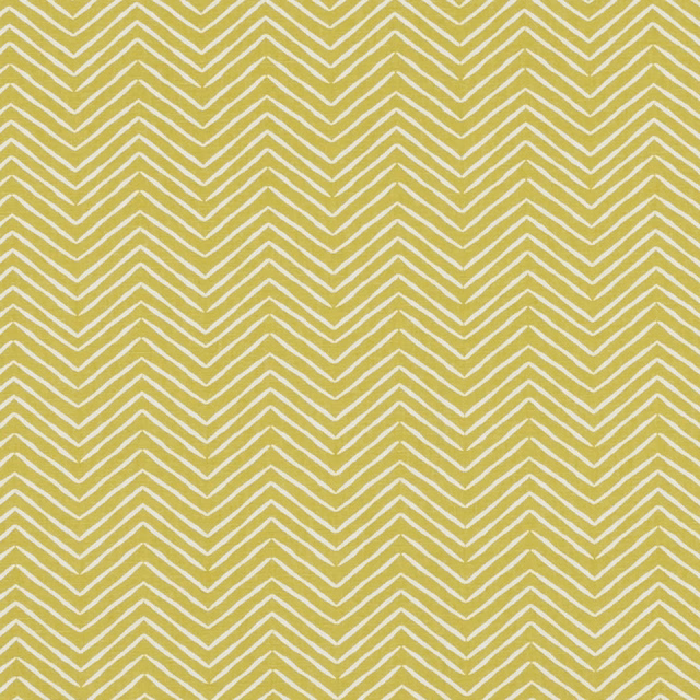 Chartreuse lime woven fabric with closely spaced cream chevron lines