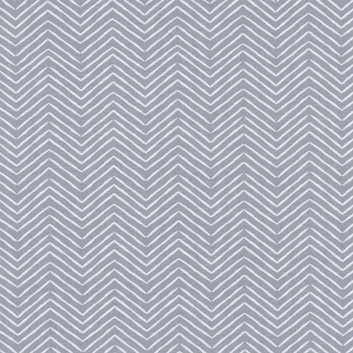 Cool smoke-grey woven swatch with pale white repeating chevron lines and fine texture