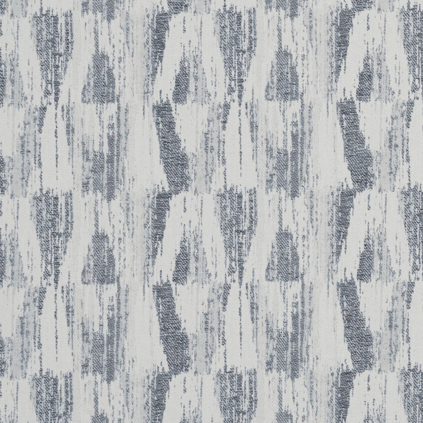 Cool charcoal and ivory woven fabric with distressed vertical abstract motifs