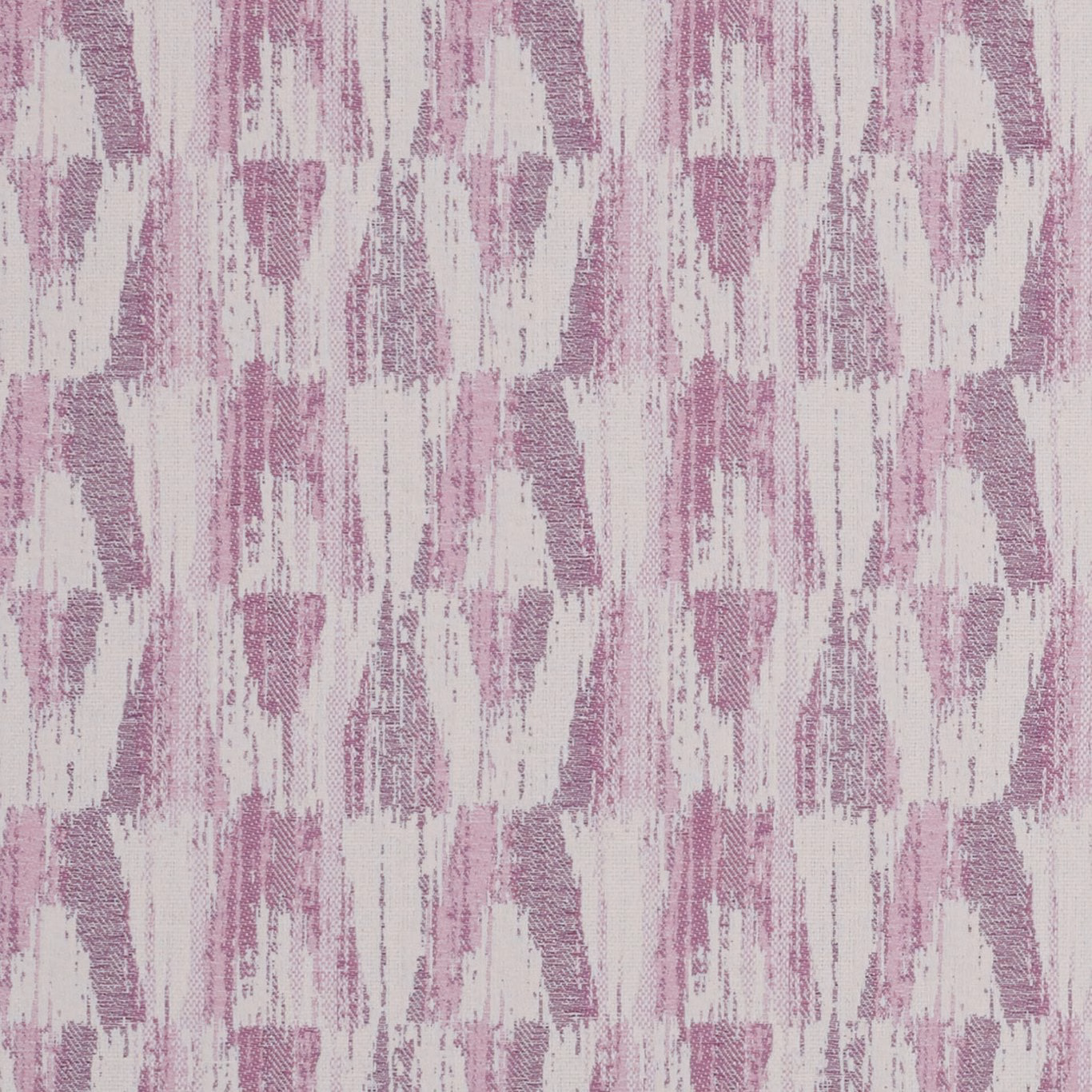 Muted violet and cream woven fabric with fragmented vertical geometric marks