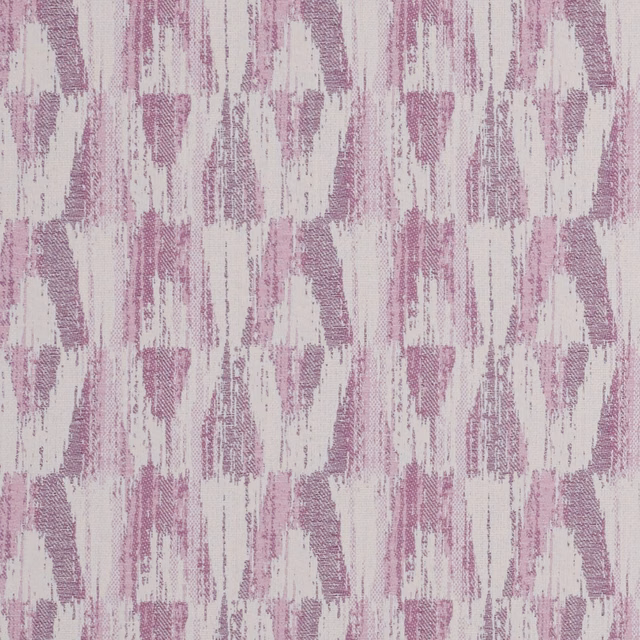 Muted violet and cream woven fabric with fragmented vertical geometric marks