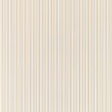 Warm cream fabric with fine vertical taupe-grey stripes and subtle woven texture