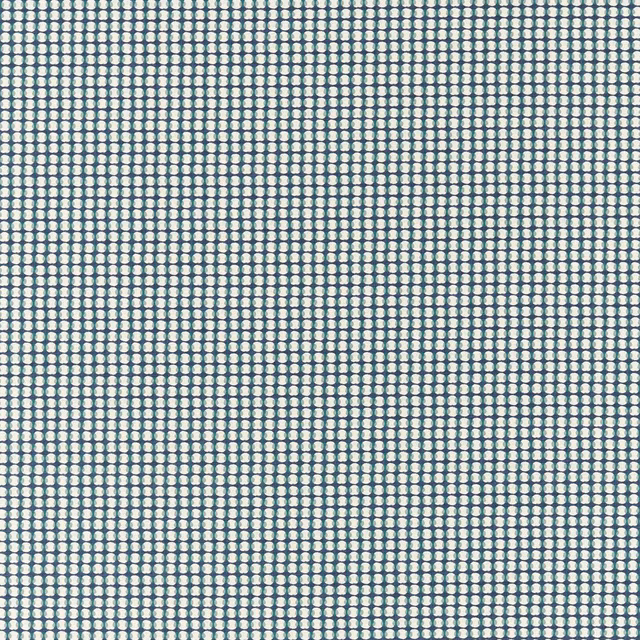 Deep navy woven ground with tightly spaced pale loop-like geometric marks