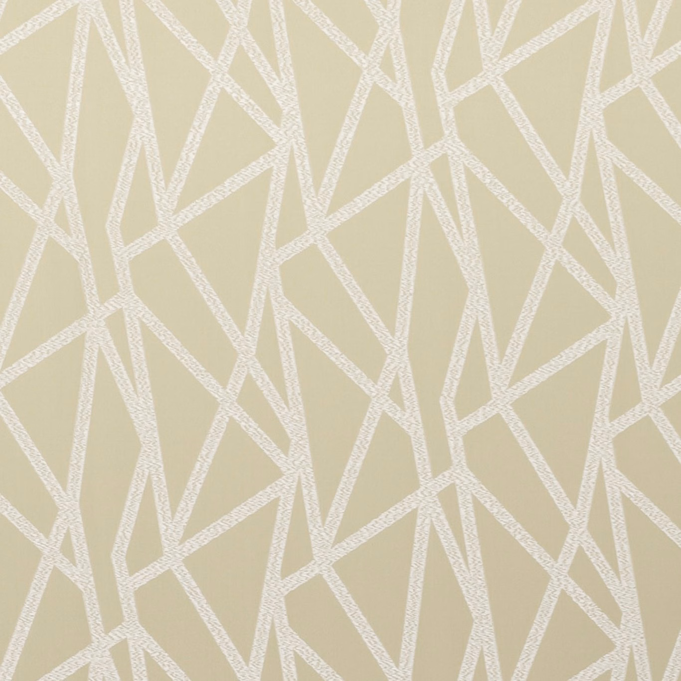 Warm sand woven ground with ivory interlocking angular geometric lines