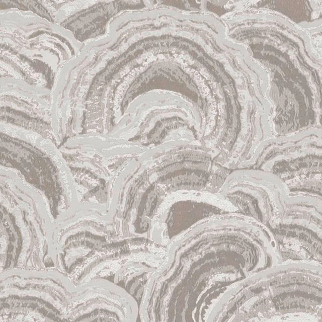 Muted taupe-grey woven fabric with pale mineral swirls and layered marbled texture
