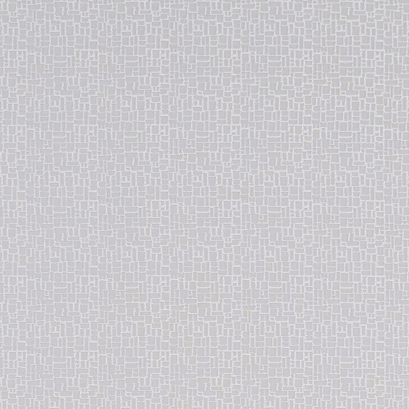 Silver-grey woven textile with a fine, broken maze motif and subtle texture