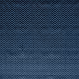 Midnight blue and charcoal woven fabric with fine repeating zigzag chevrons