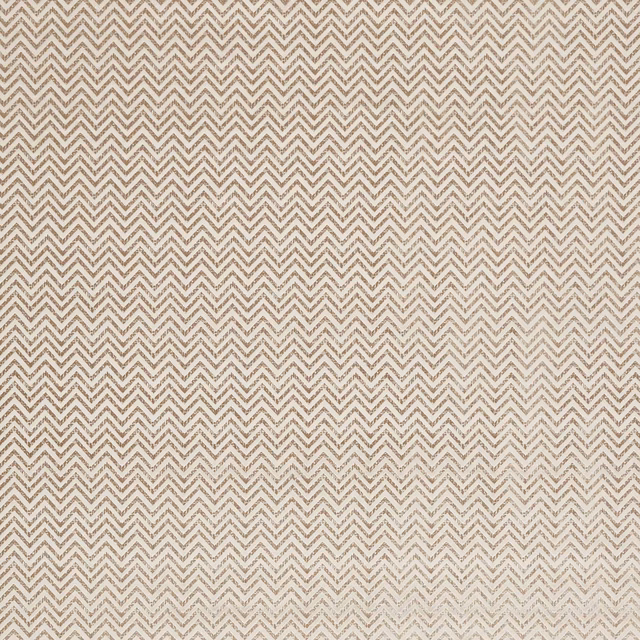 Warm stone woven ground with fine taupe-grey zigzag chevrons