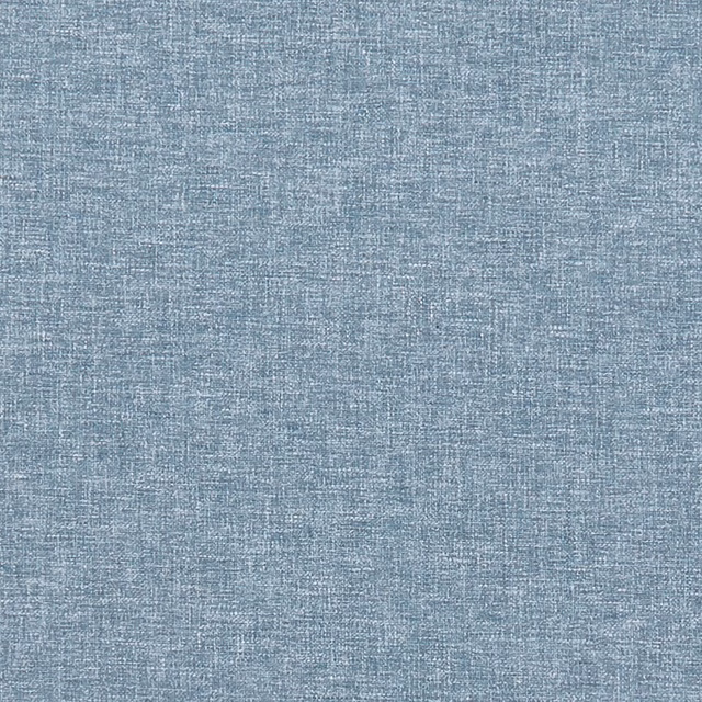 Cool blue chambray weave with fine crosshatch texture and softly mottled light-catching surface.