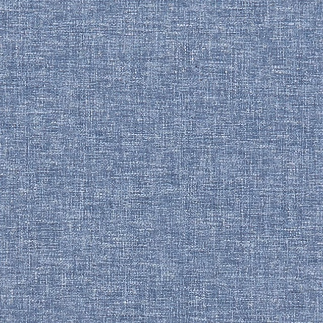Cool denim-blue swatch with fine pale crosshatched weave and softly mottled texture