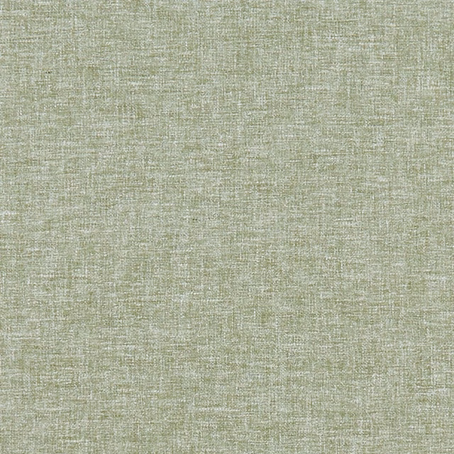 Close-up of pale sage green fabric with a fine irregular crosswoven texture