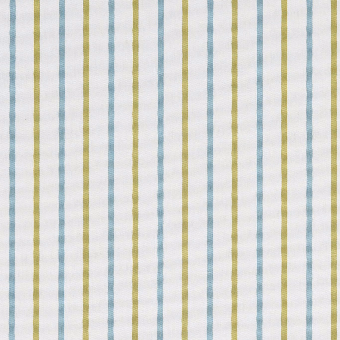 Chalky blue and olive vertical stripes over a lightly textured pale ground