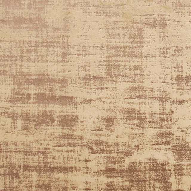 Warm antique-gold fabric with taupe-brown distressed crosshatch bands and textured slub