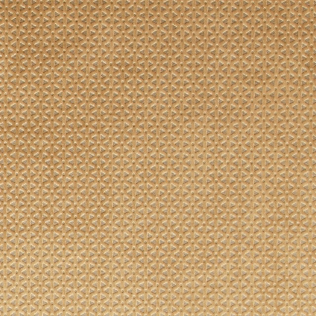 Warm antique-gold woven fabric with a tiny pale geometric lattice texture