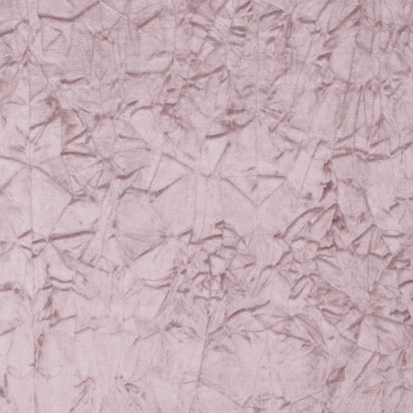 Dusty heather mauve fabric with crumpled lilac lines and soft tonal texture