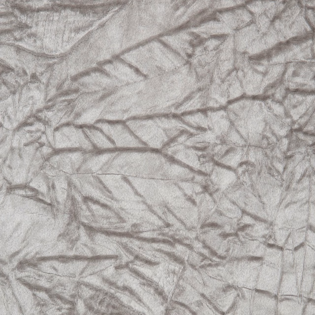 Silver-grey fabric with branching vein motifs and softly mottled tactile surface