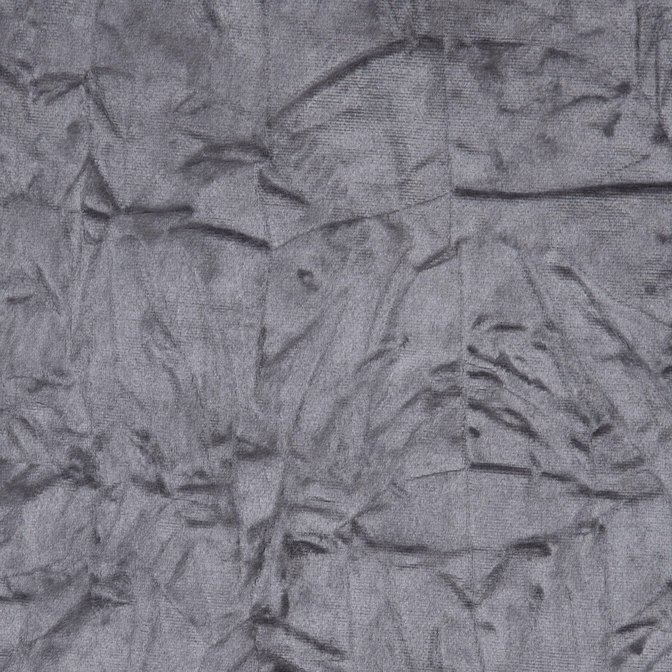 Close-up of cool smoky grey textile with charcoal abstract crumpled linework and woven texture