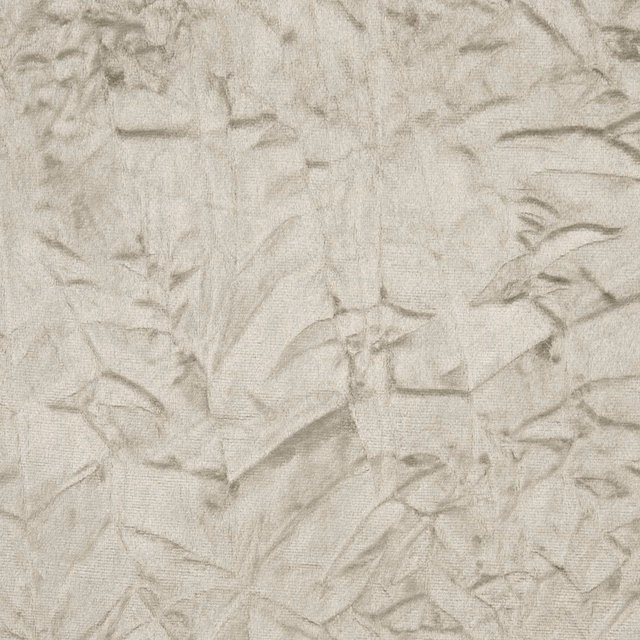 Pale stone botanical fabric with softly sketched leaves and tactile woven texture
