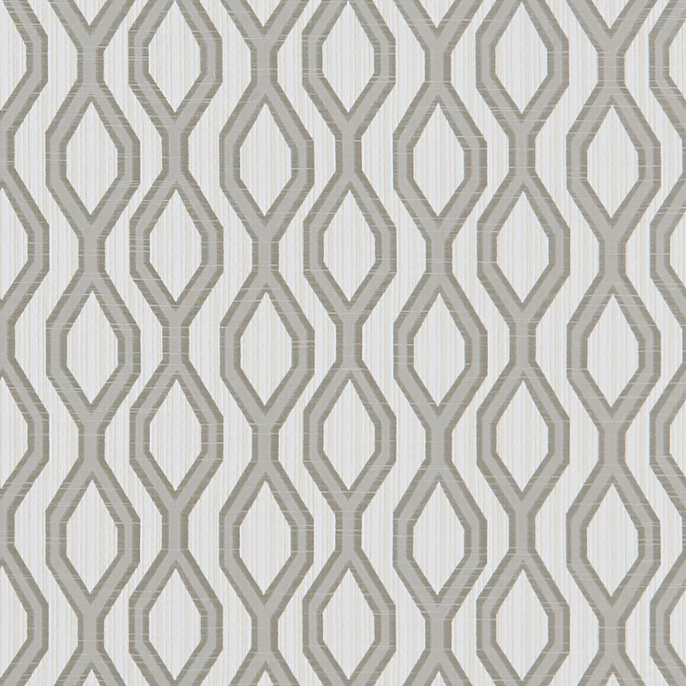 Muted taupe and ivory geometric diamond textile with a fine vertical ribbed texture