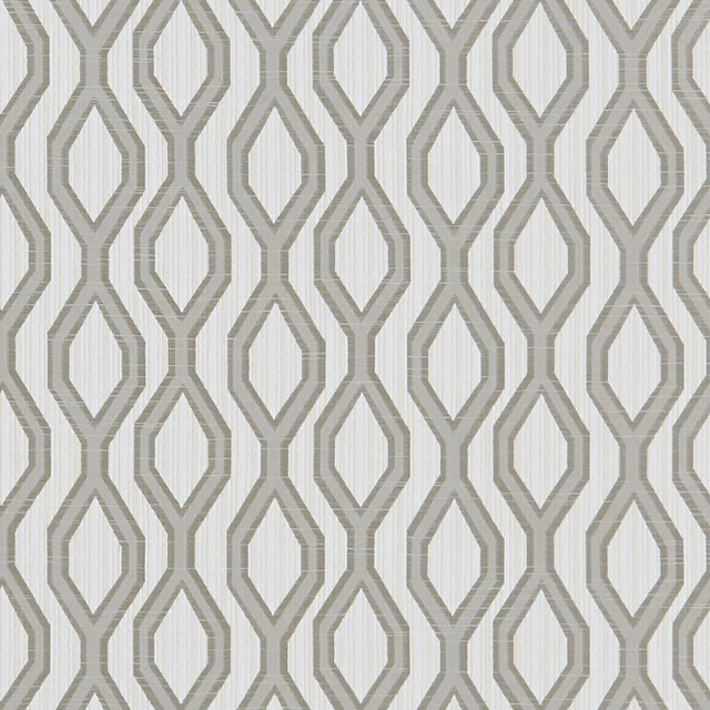 Muted taupe and ivory geometric diamond textile with a fine vertical ribbed texture
