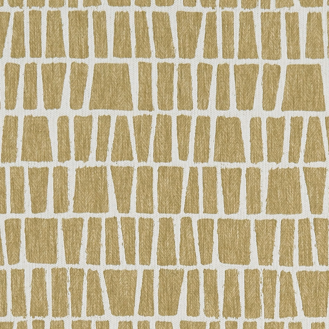 Ochre and ivory irregular block grid with a subtly brushed woven texture