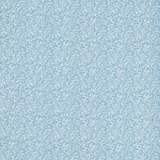 Muted sky-blue fabric with dense white coral-like branching motifs and a fine textured surface