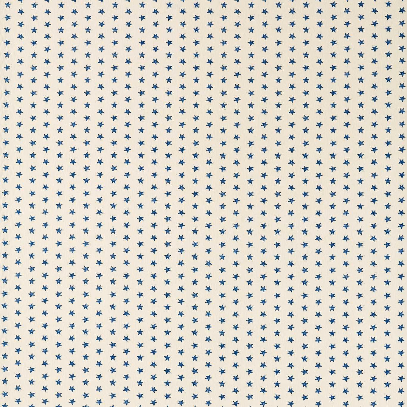 Natural cream textile with dense navy star motifs and subtle woven grain