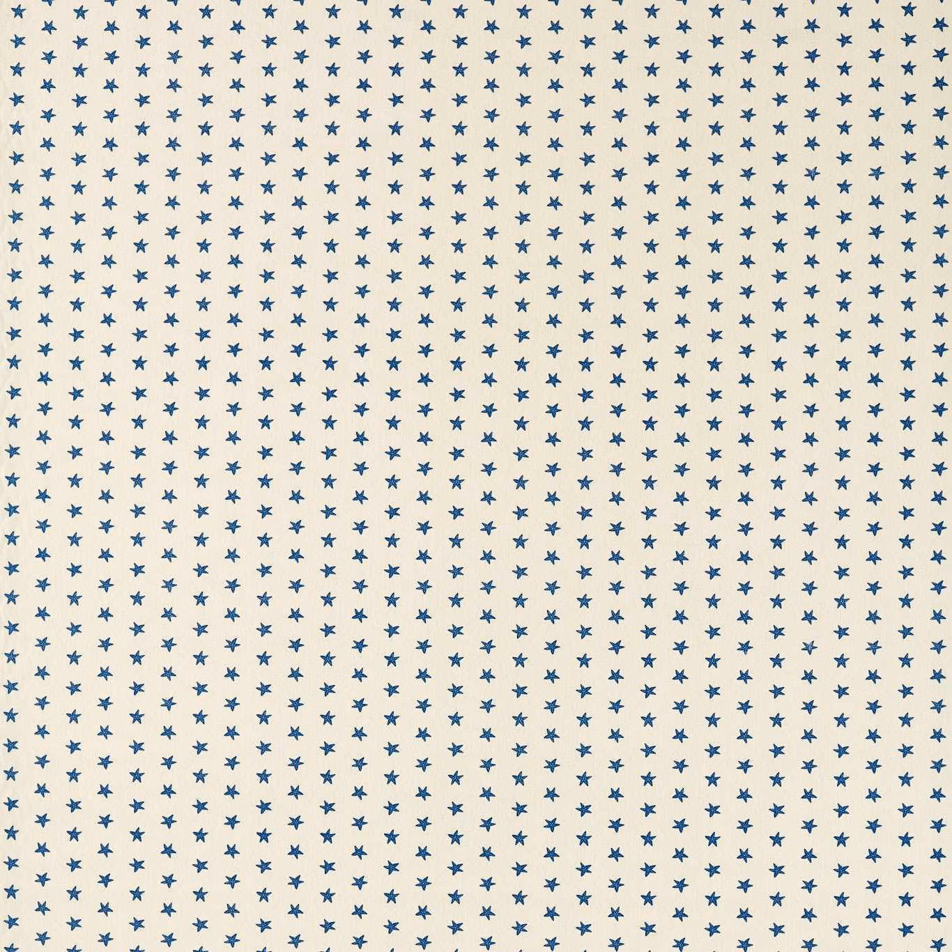 Natural cream PVC with densely scattered navy star motifs and a fine matte texture