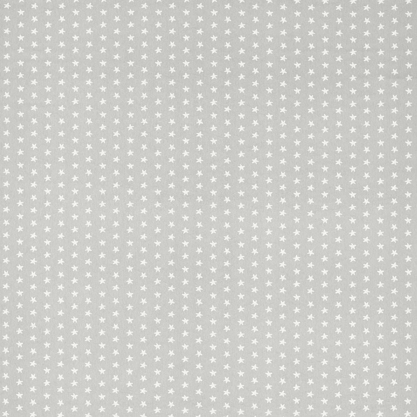 Pale smoke-grey fabric with a dense scattering of tiny white stars and subtle texture