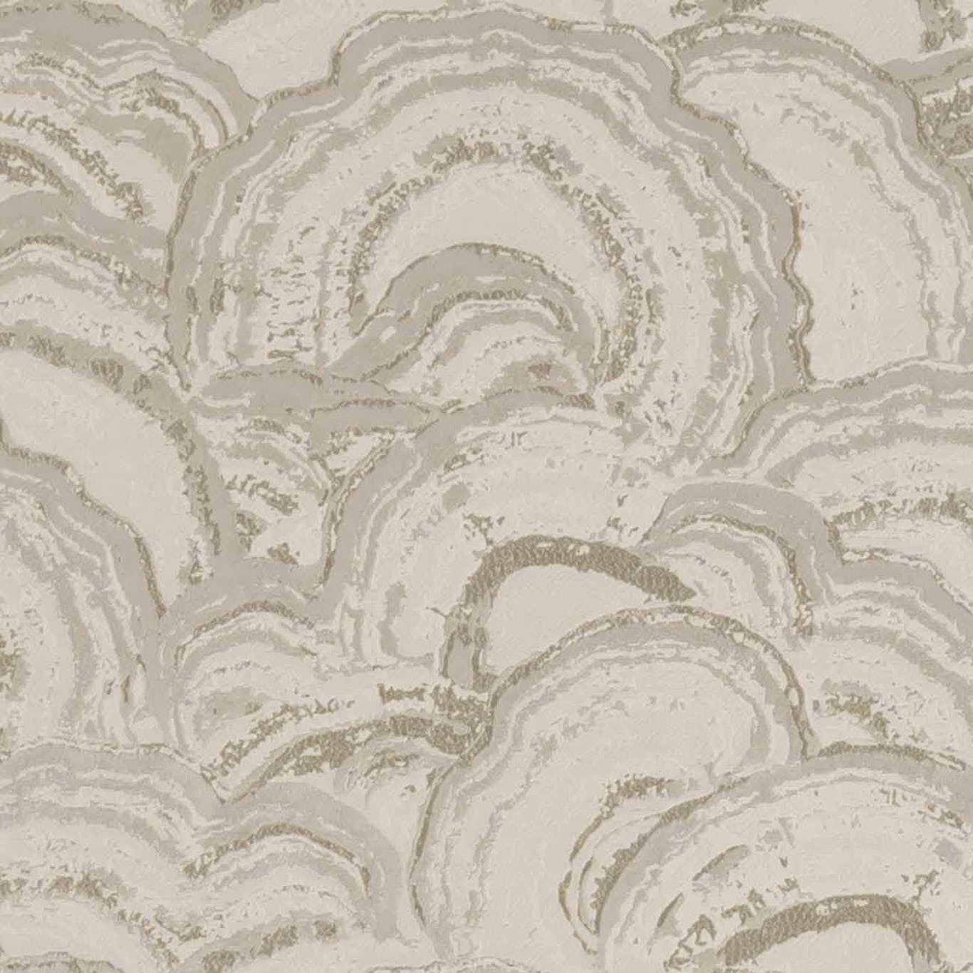 Pale sand textile with sage-grey layered arches and softly grainy marbled texture
