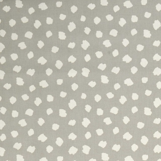 Cool smoke-grey woven ground with irregular ivory flecks and subtle slub texture