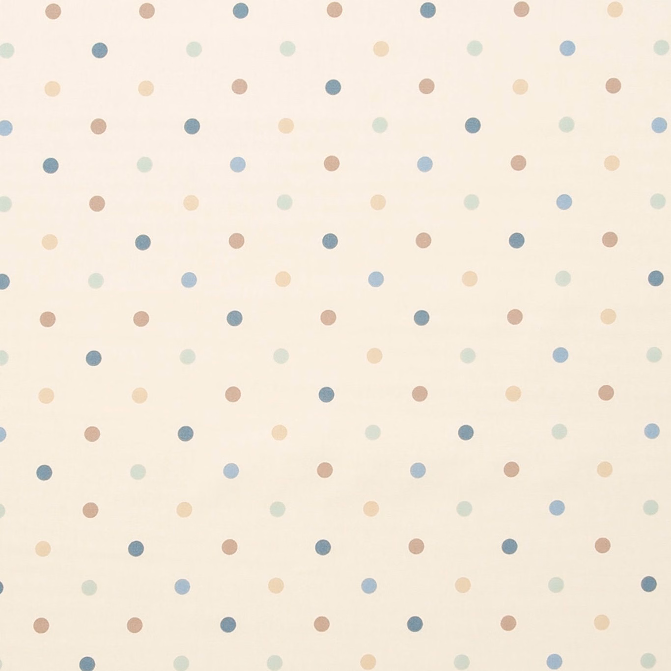 Cream fabric with scattered duckegg blue, sage, blush and ochre dots