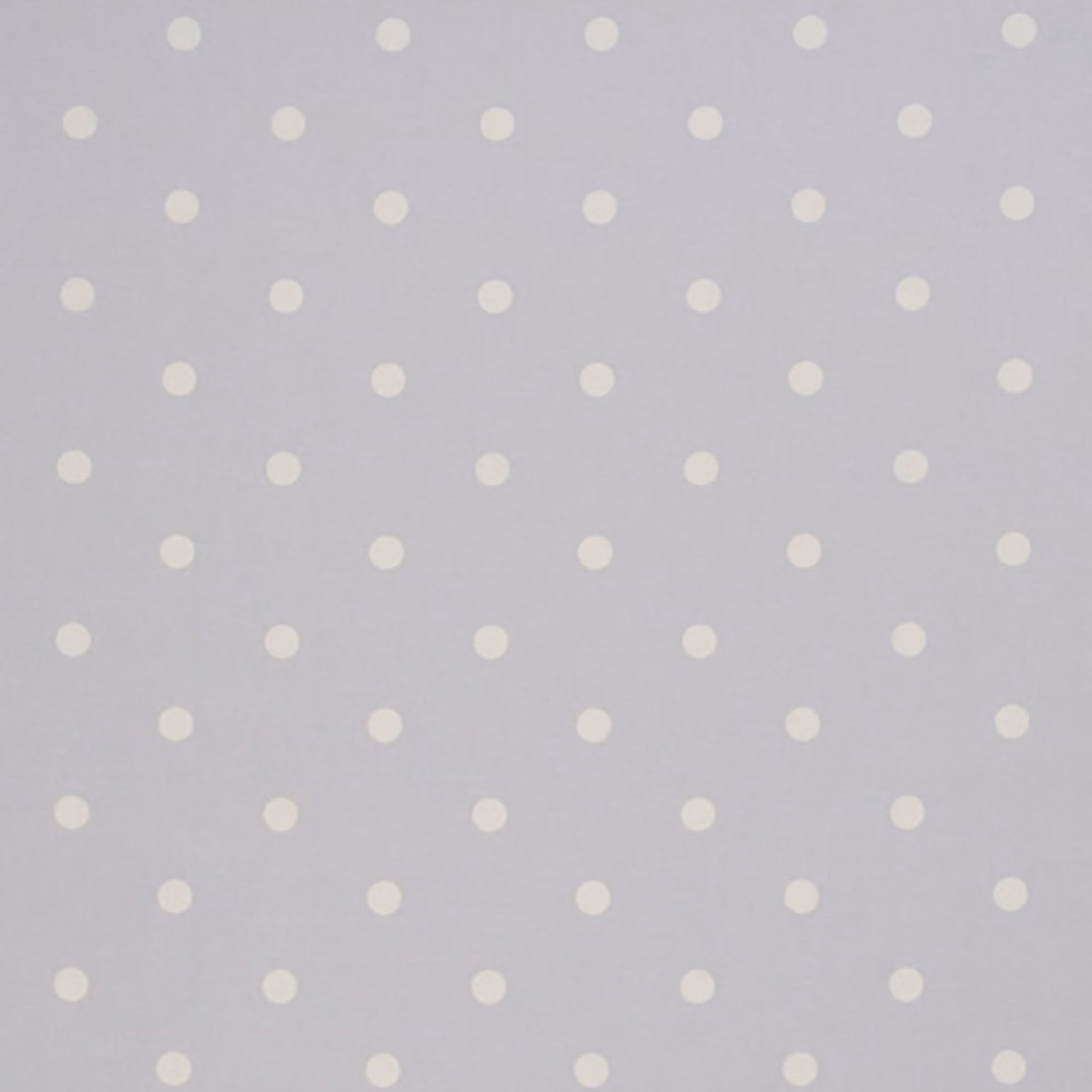 Pale cool grey woven fabric with evenly spaced soft-white dots in offset rows