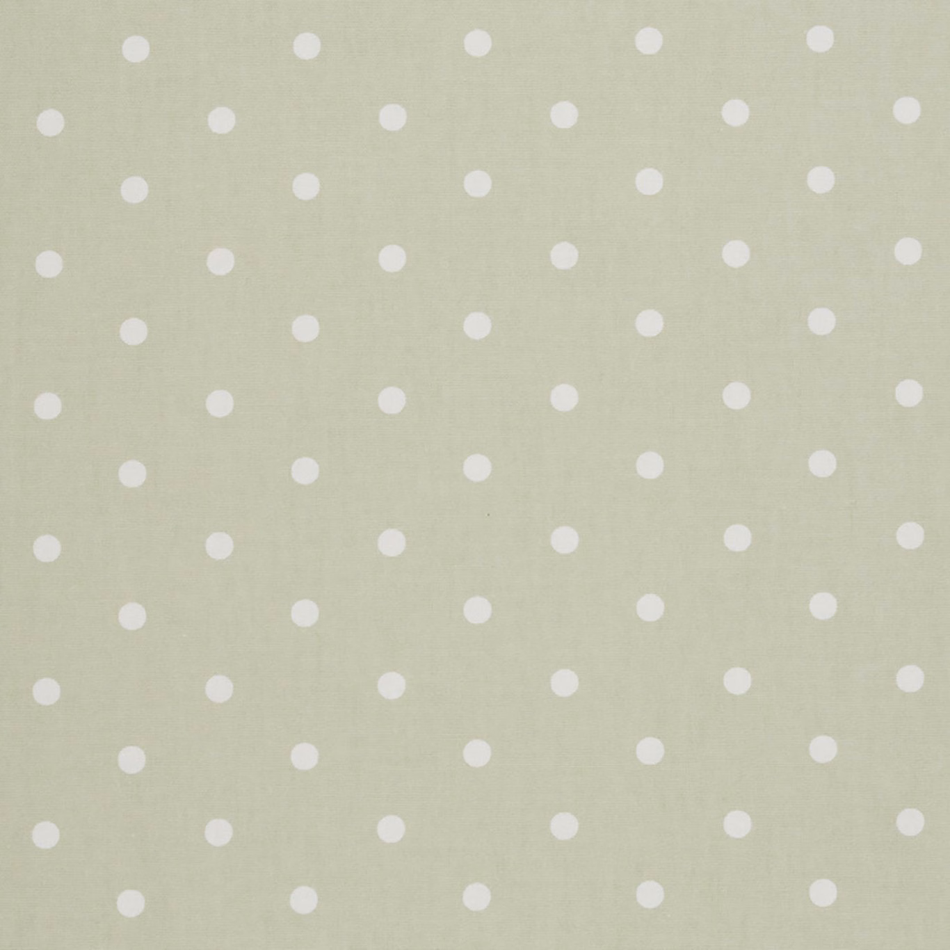 Muted sage woven fabric with evenly spaced soft white dots
