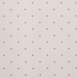 Pale smoky-grey woven fabric with evenly spaced soft grey star motifs