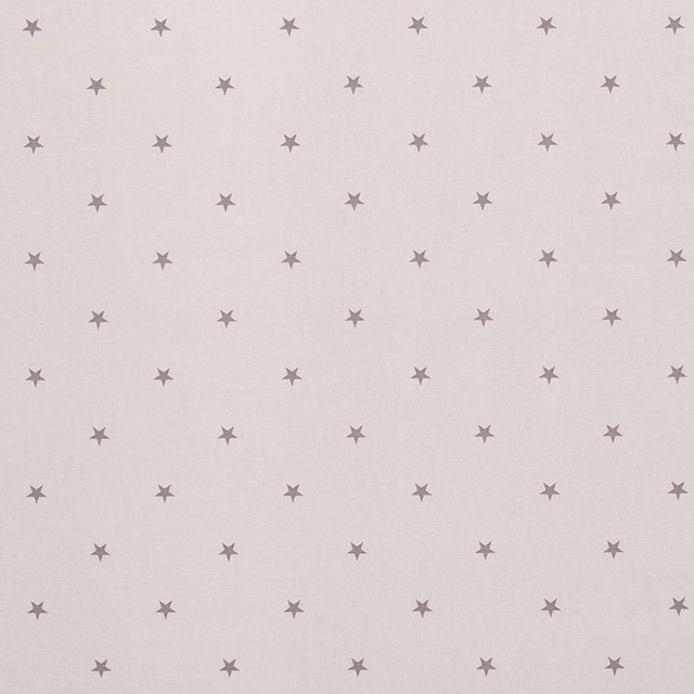 Pale smoky-grey woven fabric with evenly spaced soft grey star motifs